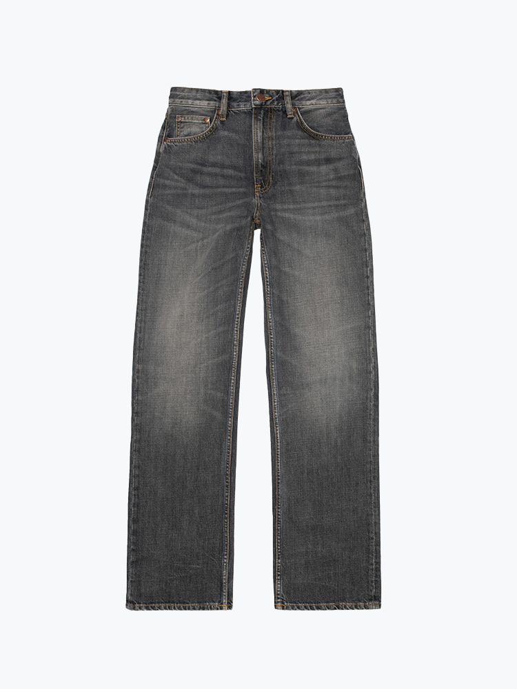 Nudie Jeans – Nudie Jeans - Clean Eileen Grey Crosshatch Grey Crosshatch - Jeans - Dames – Grijs – Jeans
