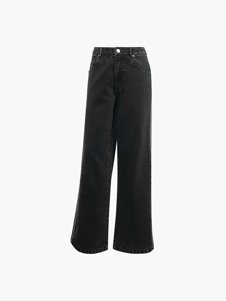 Adidas – Adidas - Denim 3S Pant TRUBLC Black - Broeken - Dames – Zwart – Broeken