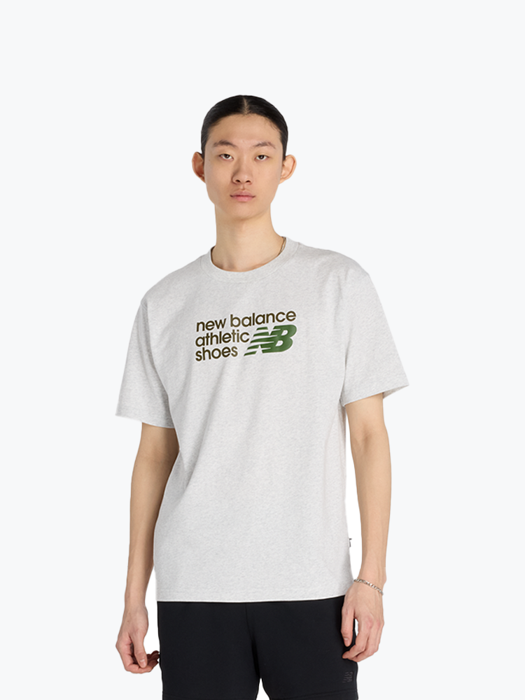 New Balance – New Balance - MT51900AHH Ashheath - T-Shirts - Heren – Grijs – T-Shirts