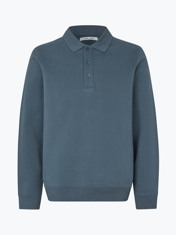 Samsoe Samsoe – Samsoe Samsoe - Sadanny Polo Sweatshirt 15741 Midnight Navy - Truien - Heren – Blauw – Truien