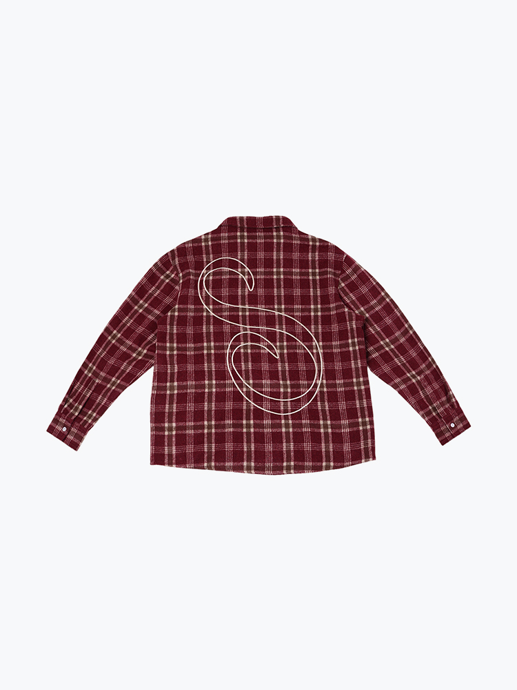 Sabbatical – Sabbatical - Salvatore Flannel Shirt  Cabernet  - Overhemden - Heren – Rood – Overhemden