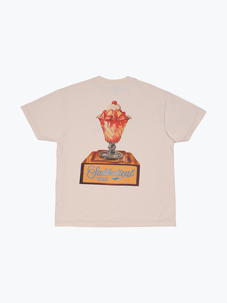 Sabbatical – Sabbatical - Parlor T-Shirt  Vanilla   - T-Shirts - Heren – Beige – T-Shirts