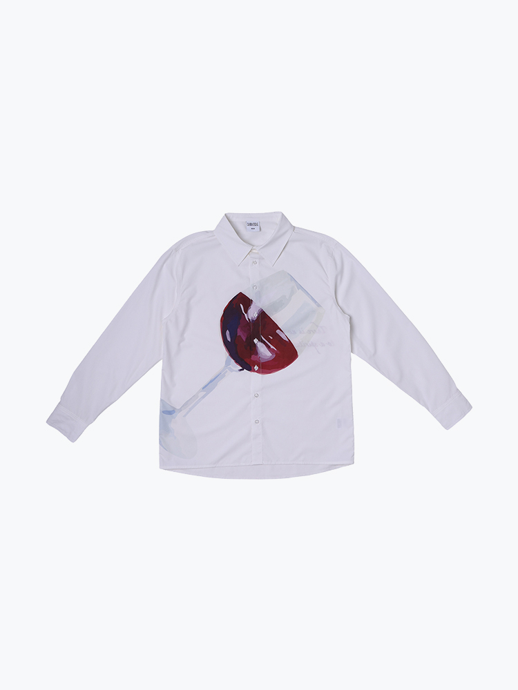 Sabbatical – Sabbatical - Wine Solution Shirt  White  - Overhemden - Heren – Wit – Overhemden