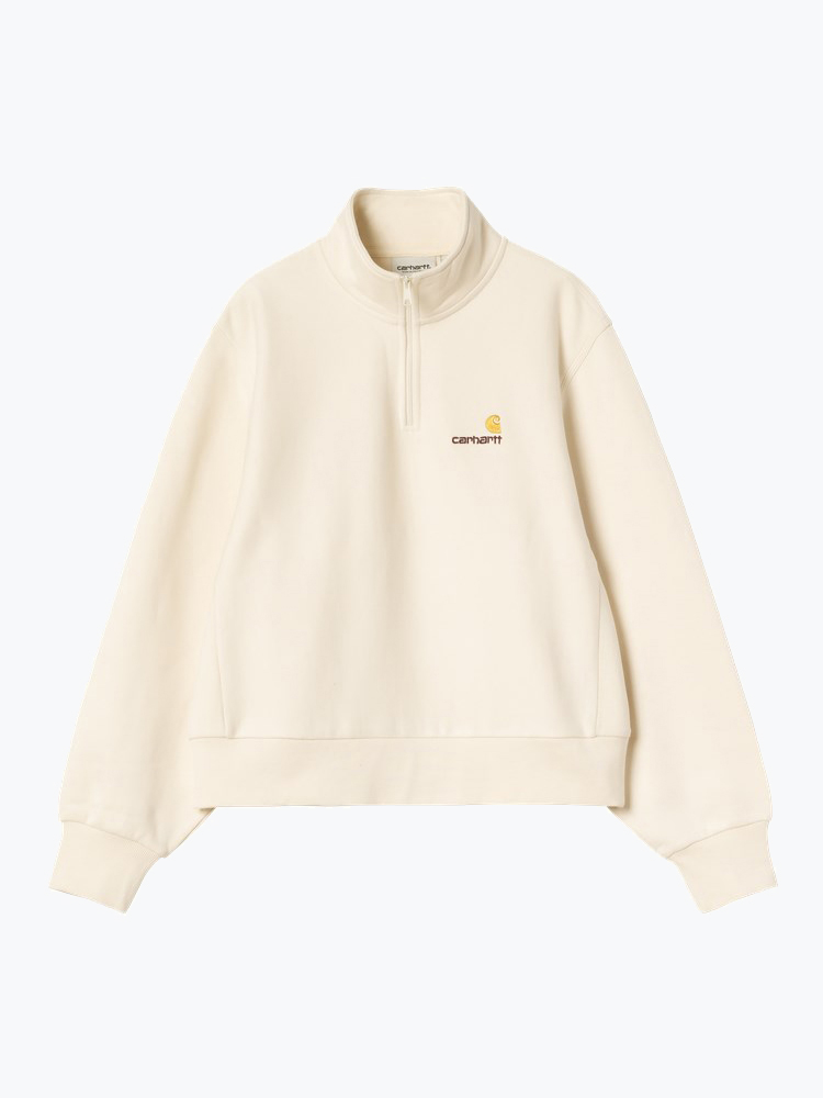 Carhartt WIP – Carhartt WIP - W' American Scr. High Neck Swt Beige - Truien - Dames – Beige – Truien