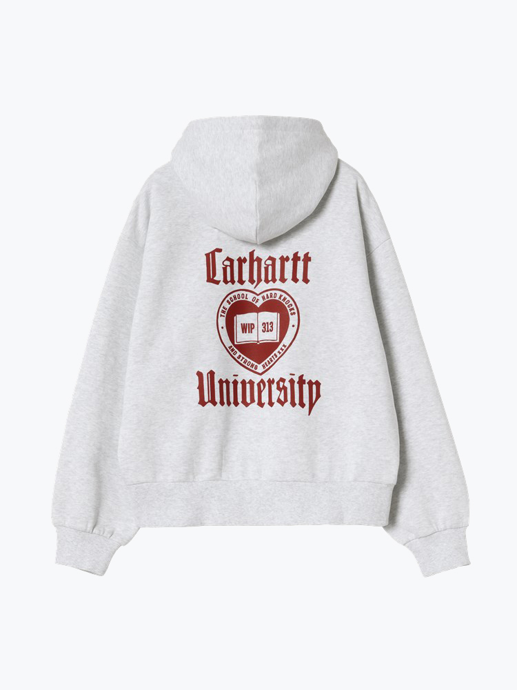 Carhartt WIP – Carhartt WIP - W' Hooded Schooling Jacket Grijs - Winterjassen - Dames – Grijs – Winterjassen