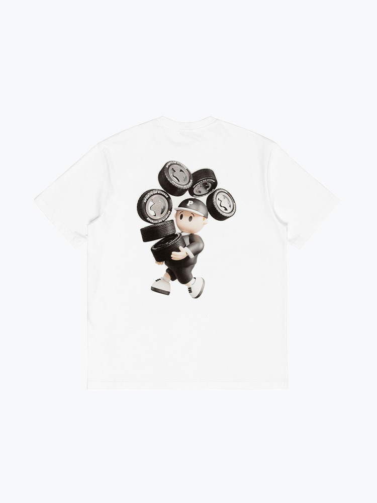 Pawa Speed Sports – Pawa Speed Sports - Pawa Autos T-Shirt White - T-Shirts - Heren – Wit – T-Shirts