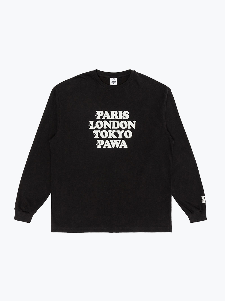 Pawa Speed Sports – Pawa Speed Sports - Worldwide LS T-Shirt Black - T-Shirts - Heren – Zwart – T-Shirts