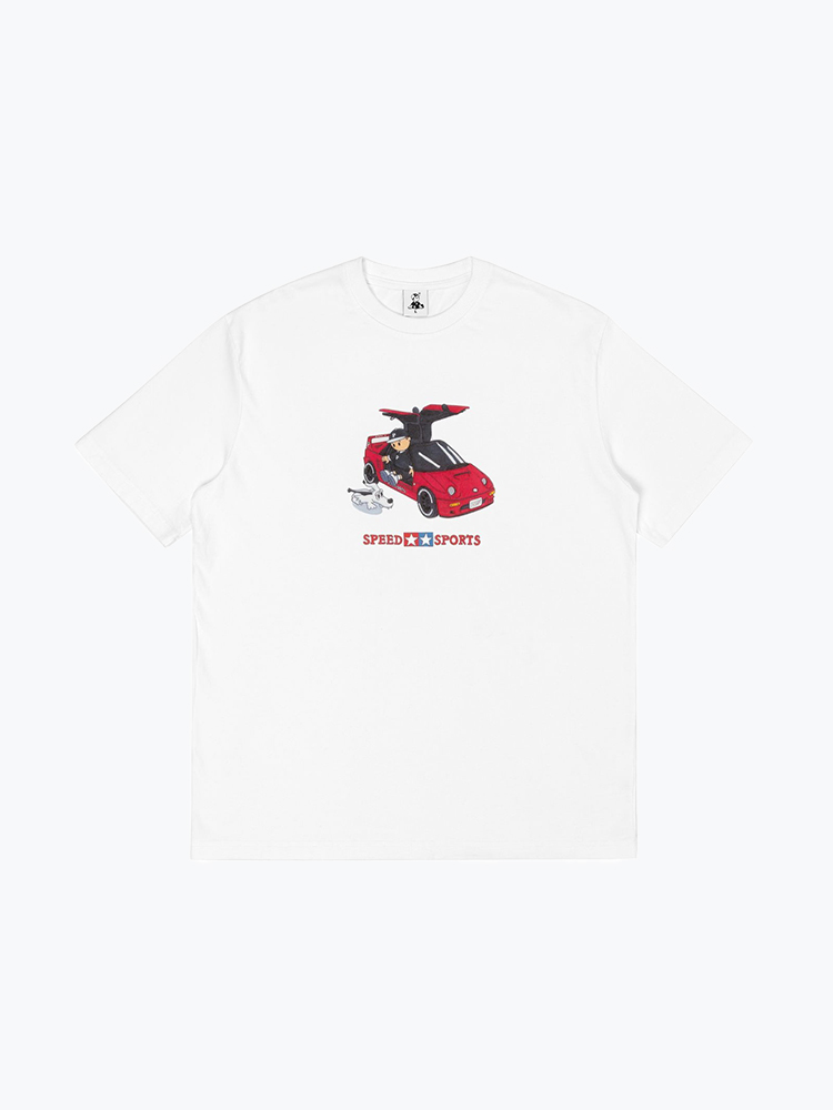 Pawa Speed Sports – Pawa Speed Sports - Autozam T-Shirt White - T-Shirts - Heren – Wit – T-Shirts