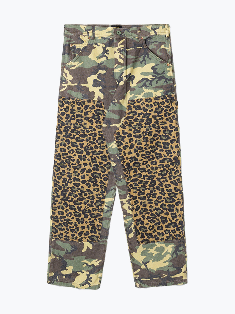 Stan Ray – Stan Ray - Double Knee Pant Woodland Dpm Duck /Leopard Duck Mix - Broeken - Heren – Groen – Broeken