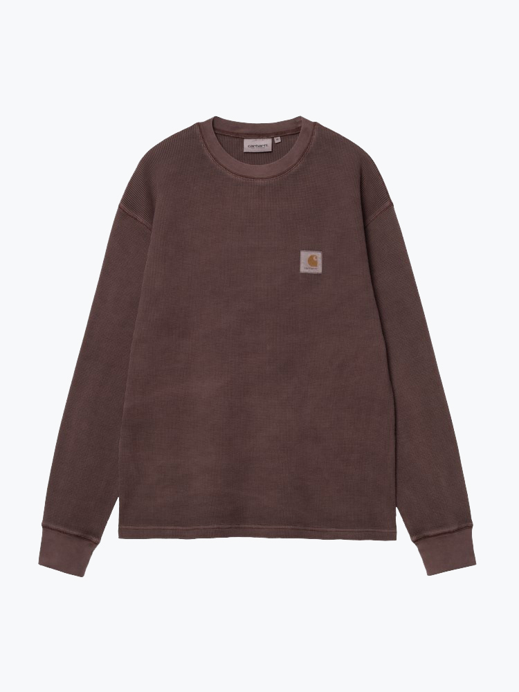 Carhartt WIP – Carhartt WIP - L/S Vista Waffle T-Shirt Bruin - T-shirts - Heren – Bruin – T-Shirts