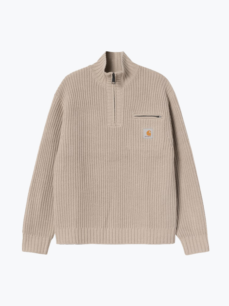 Carhartt WIP – Carhartt WIP - Detroit Half Zip Sweater Geel - Truien - Heren – Geel – Truien