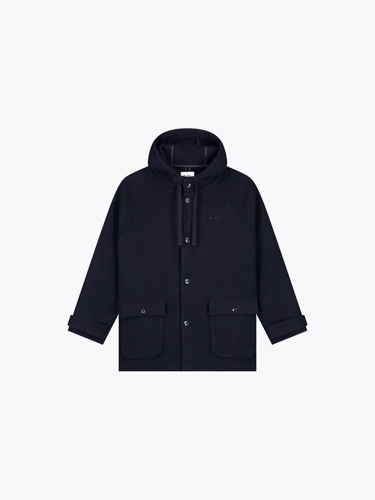 OLAF – Olaf - Wool Duffel Jacket Navy - Winterjassen - Heren – Blauw – Winterjassen