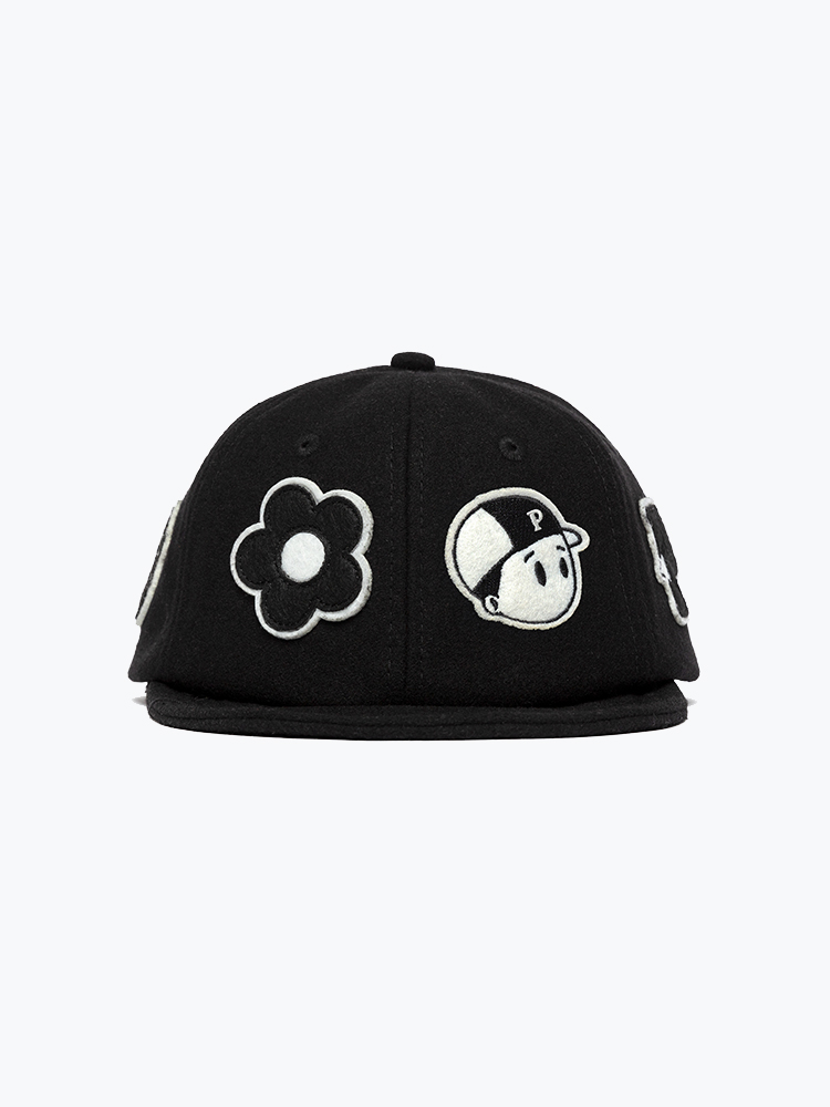 Pawa Speed Sports – Pawa Speed Sports - Monogram P Cap Black - Petten - Unisex – Zwart – Petten