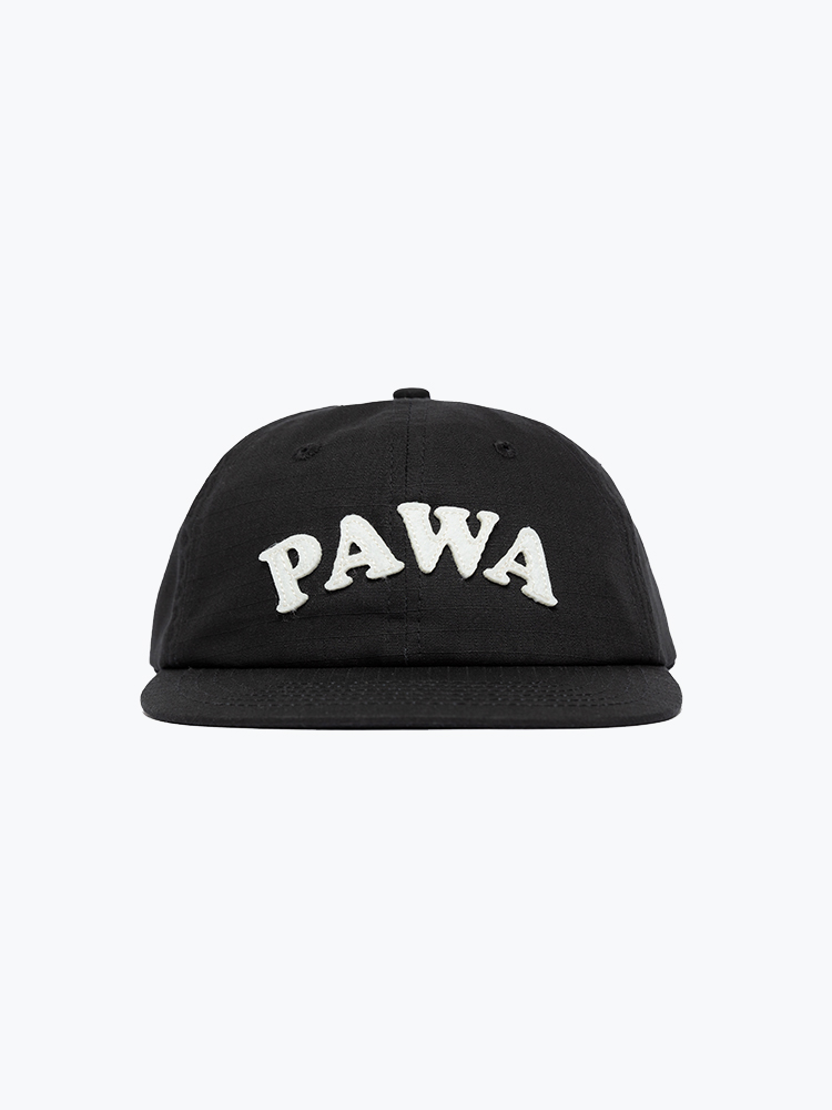 Pawa Speed Sports – Pawa Speed Sports - Pawa 6 Panel Cap Black - Petten - Unisex – Zwart – Petten