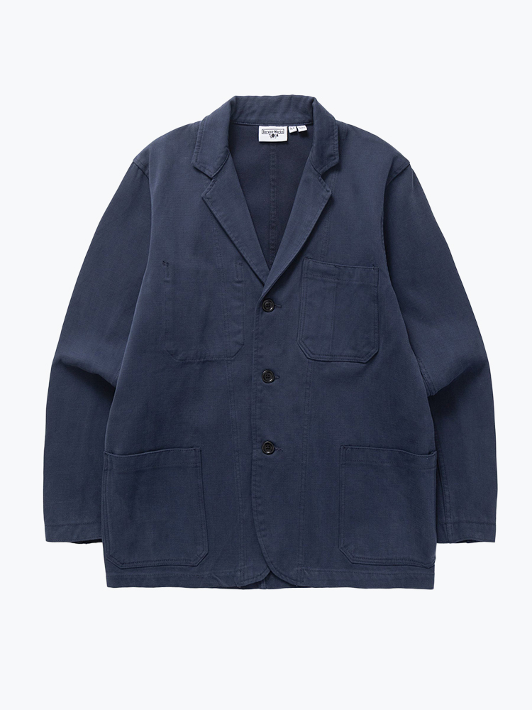 Service Works – Service Works - Moleskin Server Suit Jacket  Dark Navy - Overhemden - Heren – Blauw – Overhemden