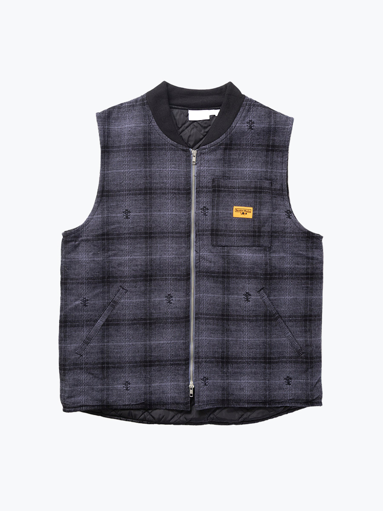 Service Works – Service Works - Thistle Plaid Work Vest Black - Vesten - Heren – Zwart – Vesten