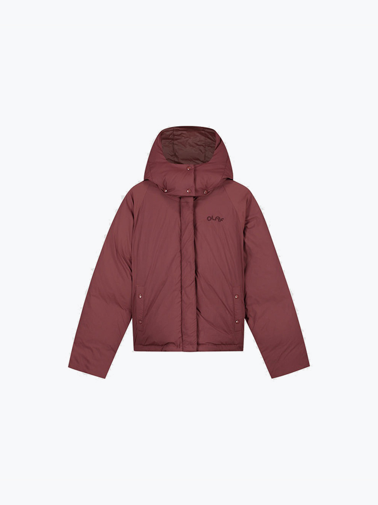 OLAF – Olaf - Hooded Puffer Jacket Rum Raisin - Winterjassen - Dames – Paars – Winterjassen