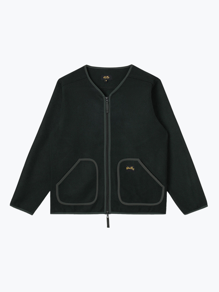 Stan Ray – Stan Ray - Wool Fleece Cardigan Botanical Green - Vesten - Heren – Groen – Vesten