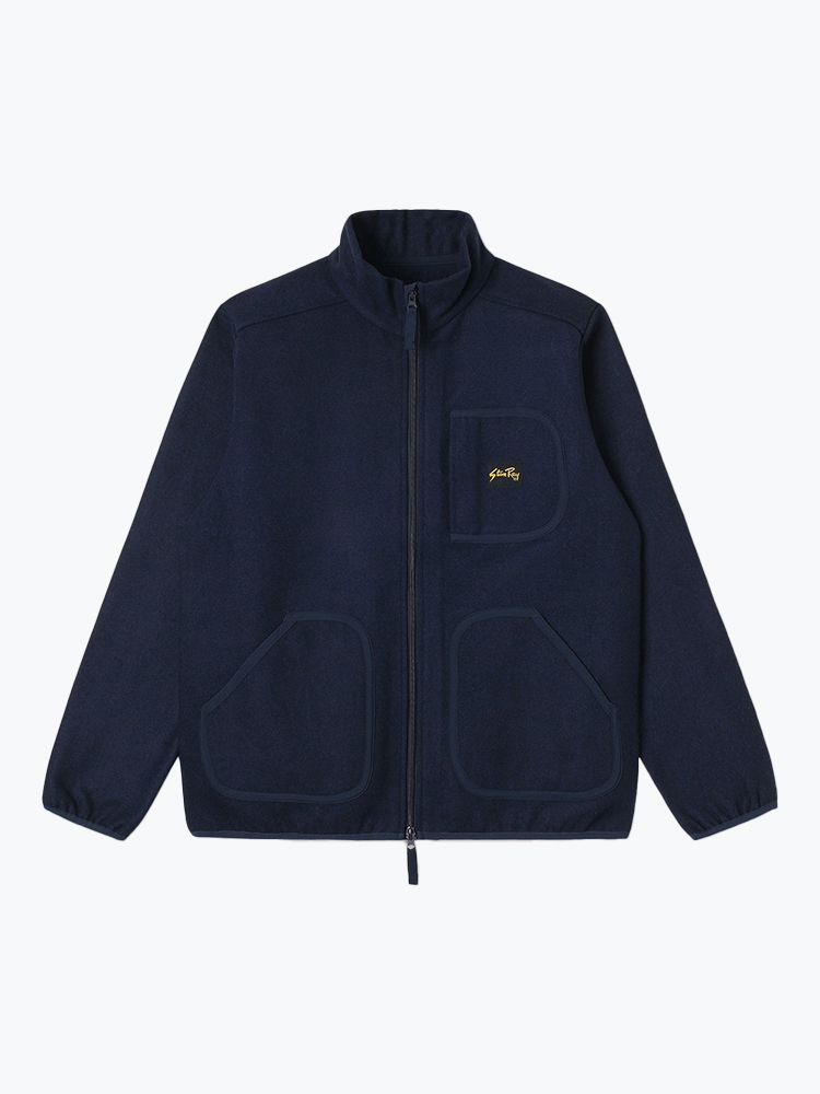 Stan Ray – Stan Ray - Wool Fleece Jacket Navy Heather - Jassen - Heren – Blauw – Jassen
