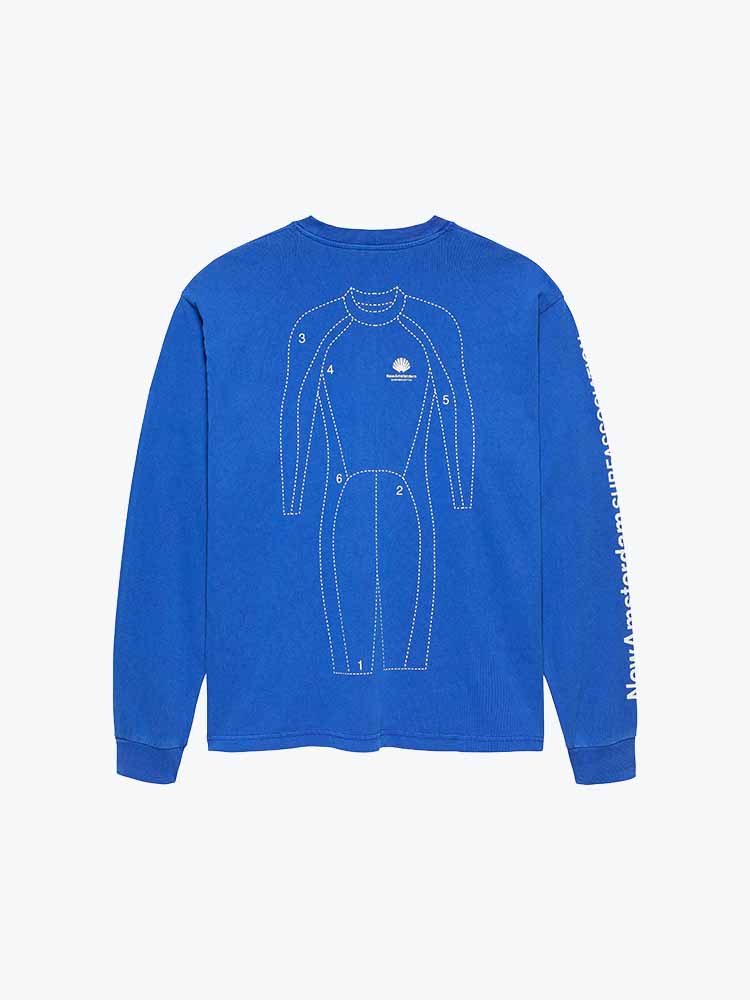 New Amsterdam Surf Association – New Amsterdam Surf Association - Target Longsleeve Cobalt - T-Shirts - Heren – Blauw – T-Shirts