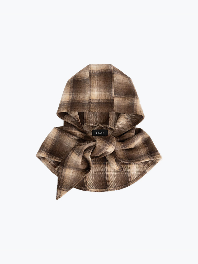 OLAF – Olaf - Wool Hood Scarf Check - Sjaals - Unisex – Multi – Sjaals