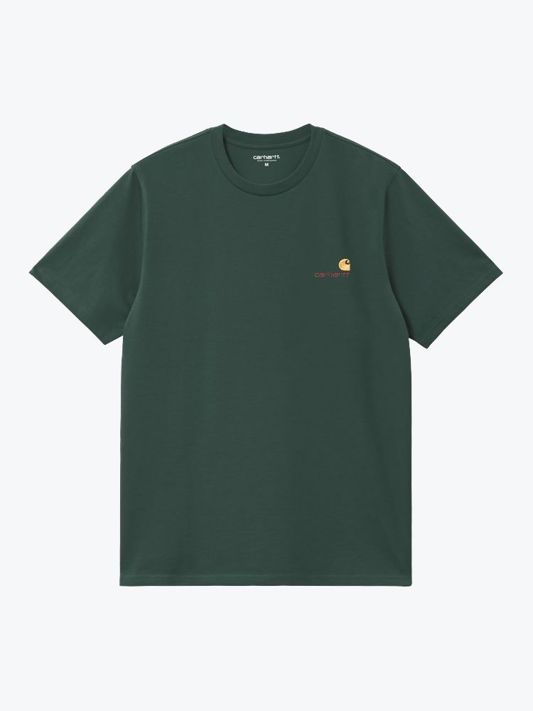 Carhartt WIP – Carhartt WIP - S/S American Script T-Shirt Kale Green - T-Shirts - Heren – Groen – T-Shirts