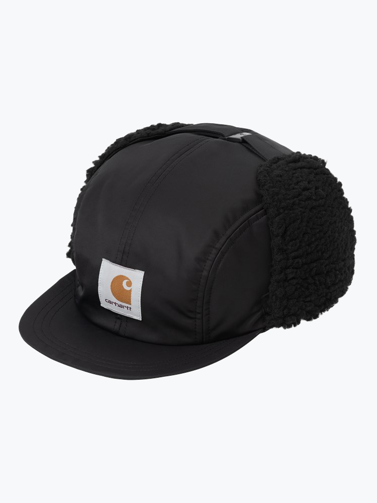 Carhartt WIP – Carhartt WIP - Oltera Ear Guard Cap Zwart - Accessoires > Petten - Unisex – Zwart – Petten