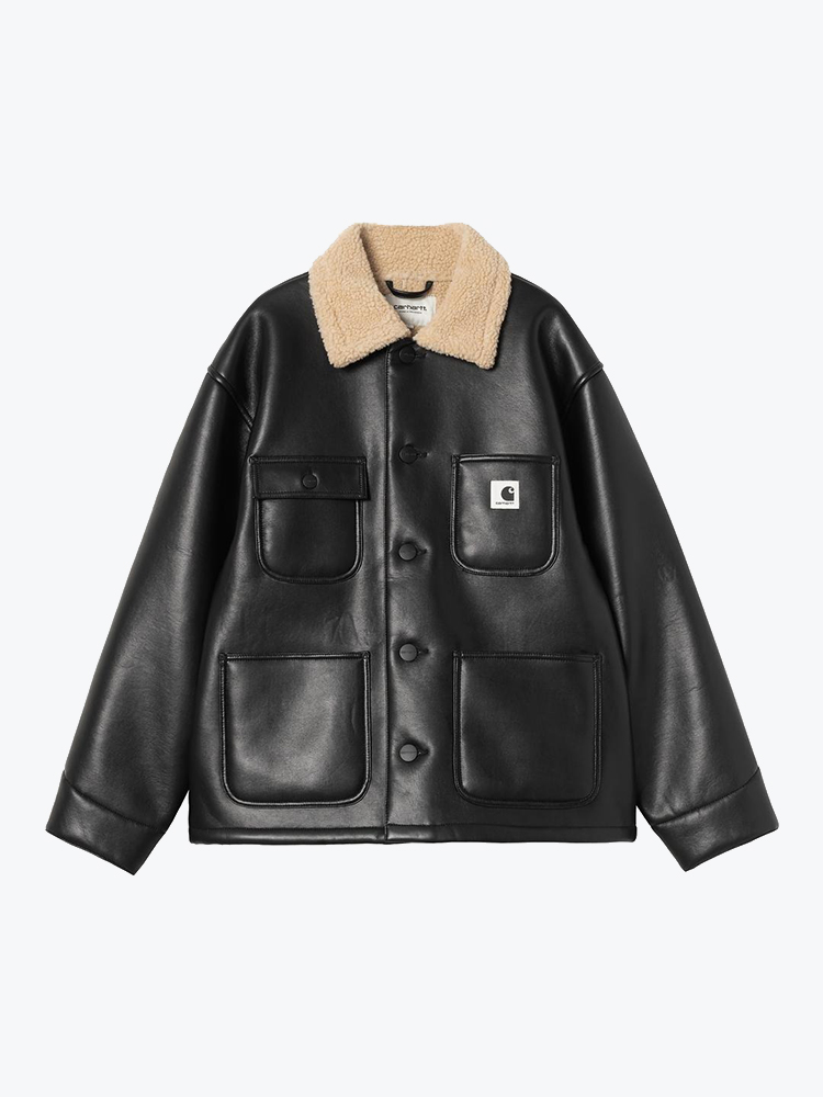 Carhartt WIP – Carhartt WIP - W' Shepton OG Michigan Coat Black / Natural - Jassen - Dames – Zwart – Jassen