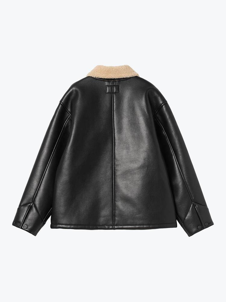 Carhartt WIP – Carhartt WIP - W' Shepton OG Michigan Coat Black / Natural - Jassen - Dames – Zwart – Jassen