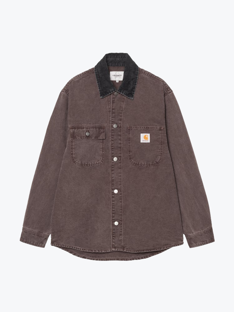 Carhartt WIP – Carhartt WIP - Mitch Shirt Jac Palisander / Black - Overhemden - Heren – Bruin – Overhemden
