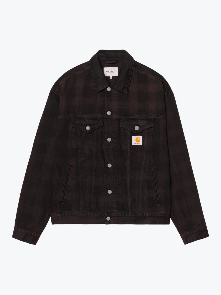 Carhartt WIP – Carhartt WIP - Everson Trucker Jacket Everson Print, Black / Palisander - Jassen - Heren – Multi – Jassen
