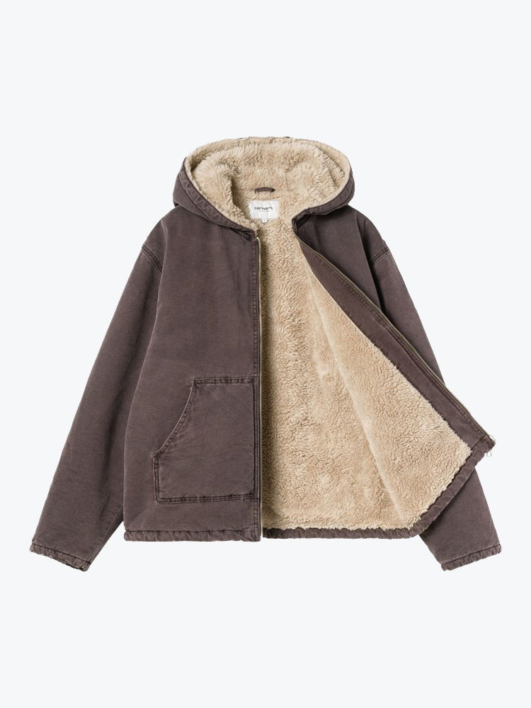 Carhartt WIP – Carhartt WIP - W' Hooded Mitch Jacket Palisander - Jassen - Dames – Bruin – Jassen