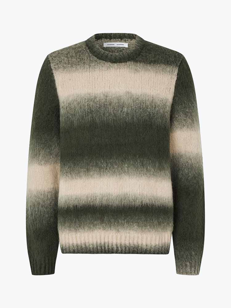 Samsoe Samsoe – Samsoe Samsoe - Safabio sweater 15869 Ombre gray St. - Truien - Heren – Grijs – Truien