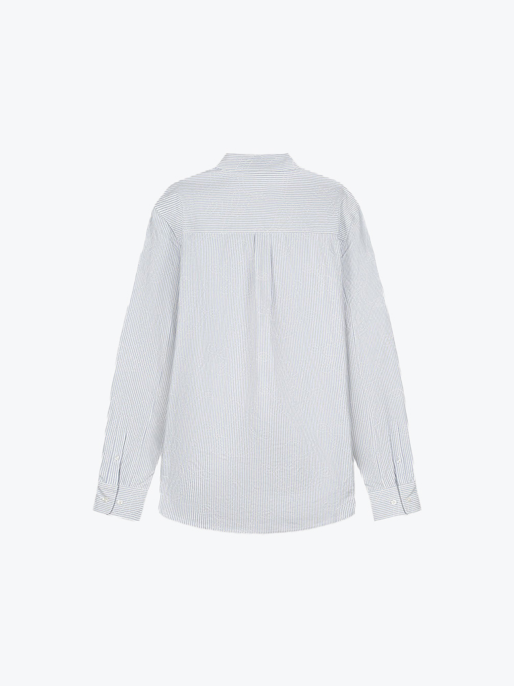 OLAF – Olaf - Monogram Embro Oxford Shirt Blue Stp - Overhemden - Heren – Blauw – Overhemden