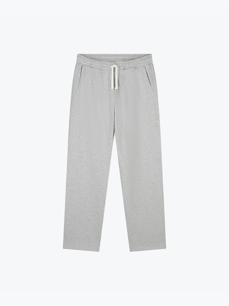 OLAF – Olaf - Signature Straight Leg Sweat Pant Htr Grey - Broeken - Heren – Grijs – Broeken