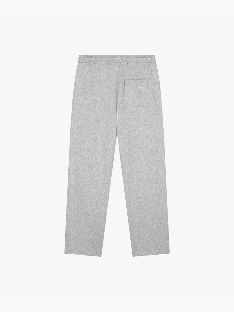 OLAF – Olaf - Signature Straight Leg Sweat Pant Htr Grey - Broeken - Heren – Grijs – Broeken