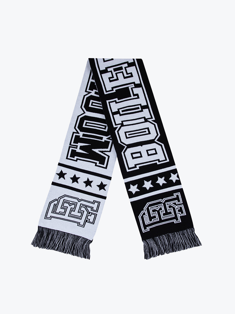 Boiler Room – Boiler Room - Football Scarf Black - Sjaals - Unisex – Zwart – Sjaals