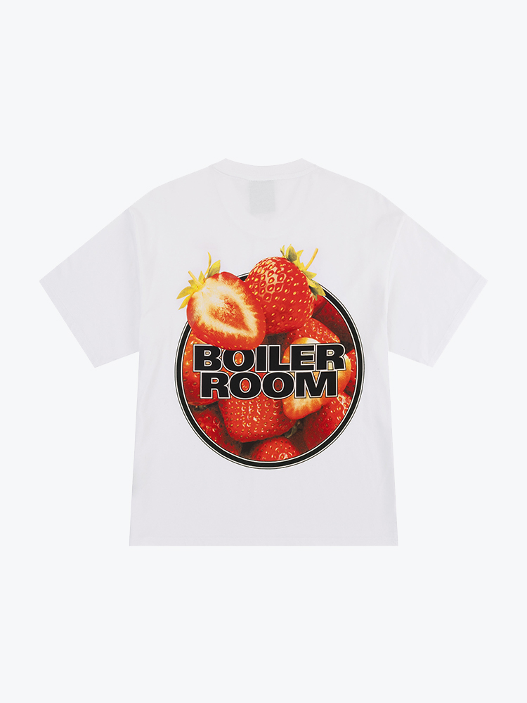 Boiler Room – Boiler Room - Strawberry Logo T-Shirt White - T-Shirts - Heren – Wit – T-Shirts
