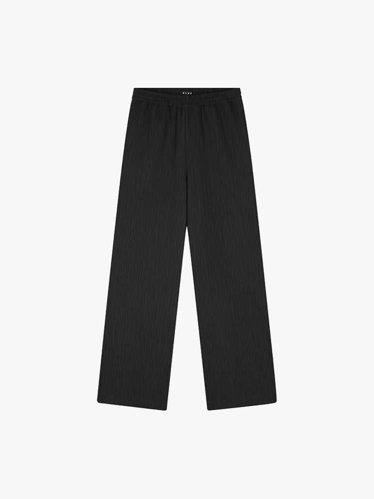 OLAF – Olaf - Textured Drapey Pant Black - Broeken - Dames – Zwart – Broeken