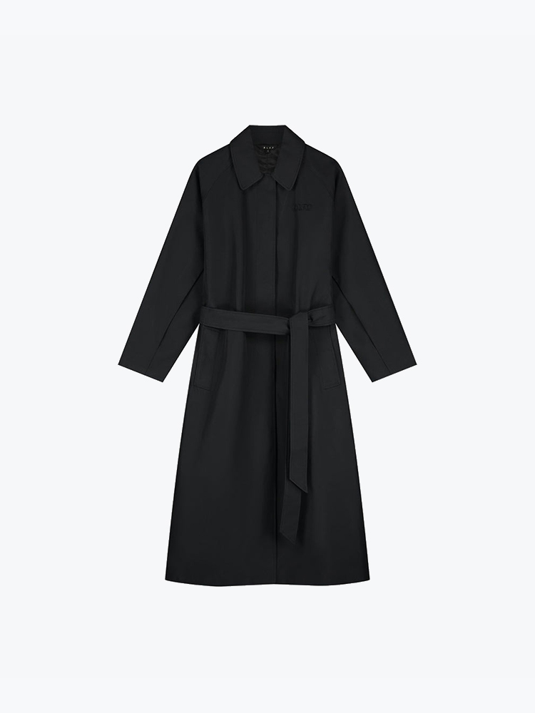 OLAF – Olaf - Retro Logo Trench Coat Black - Jassen - Dames – Zwart – Jassen