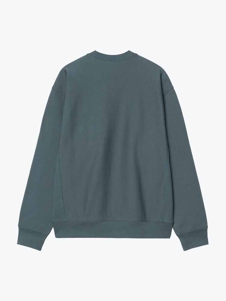 Carhartt WIP – Carhartt WIP - American Script Sweat Office Blue - Truien - Heren – Blauw – Truien