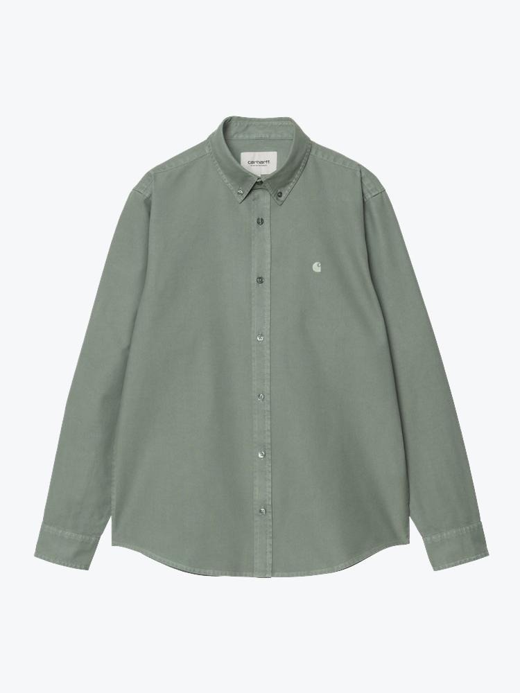 Carhartt WIP – Carhartt WIP - L/S Bolton Shirt Velvet Green - Overhemden - Heren – Groen – Overhemden
