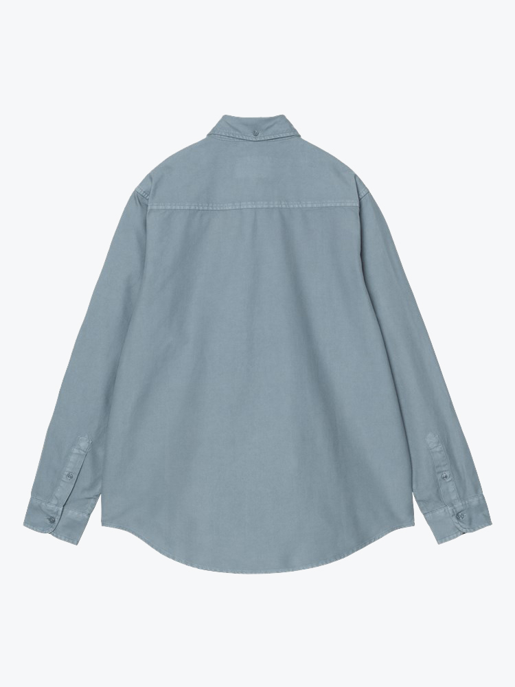 Carhartt WIP – Carhartt WIP - L/S Bolton Shirt Velvet Blue - Overhemden - Heren – Blauw – Overhemden