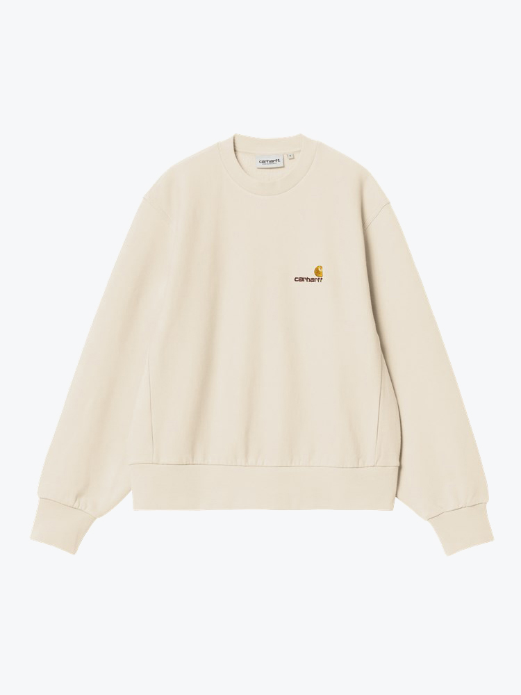 Carhartt WIP – Carhartt WIP - W' American Script Sweat Natural - Truien - Dames – Beige – Truien