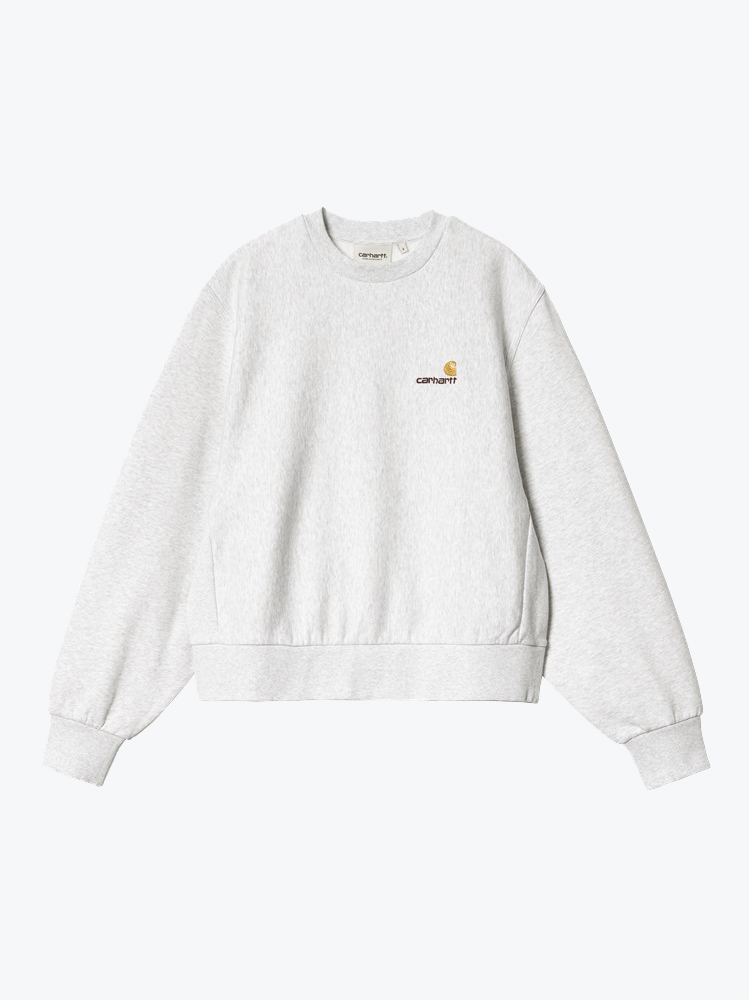Carhartt WIP – Carhartt WIP - W' American Script Sweat Ash Heather - Truien - Dames – Grijs – Truien