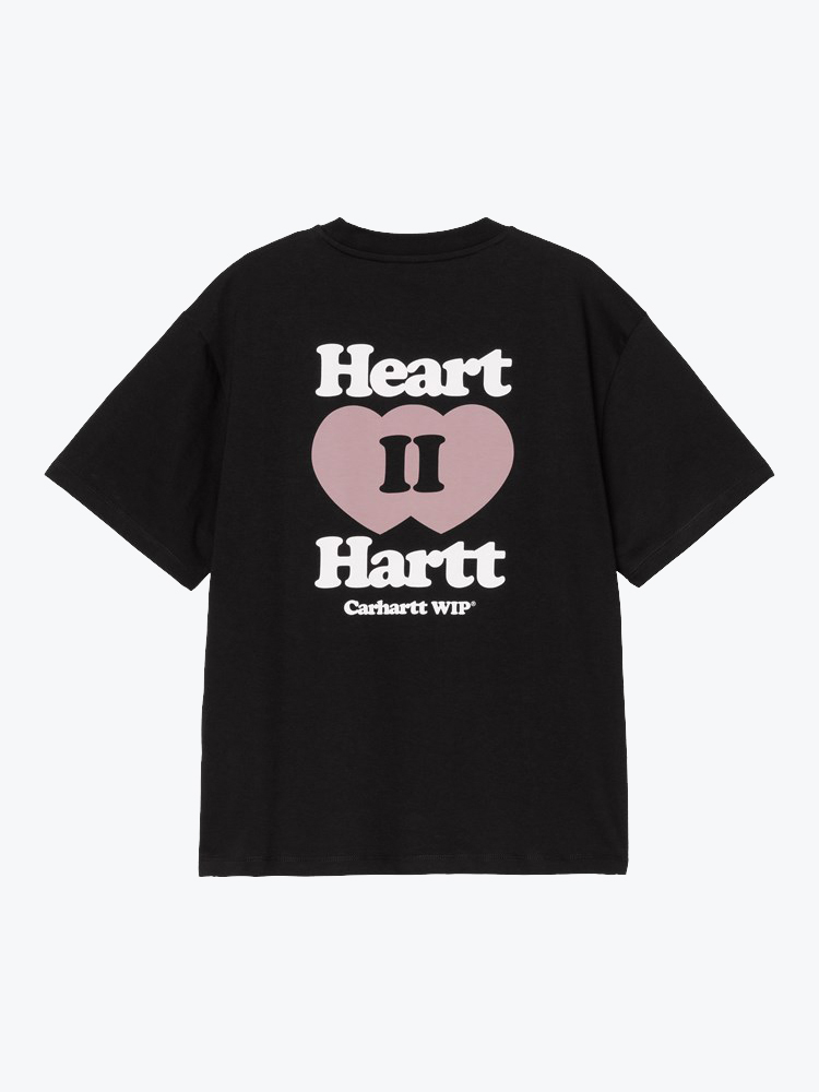 Carhartt WIP – Carhartt WIP - W' S/S Heart II Hartt T-Shirt Black - T-Shirts - Dames – Zwart – T-shirts