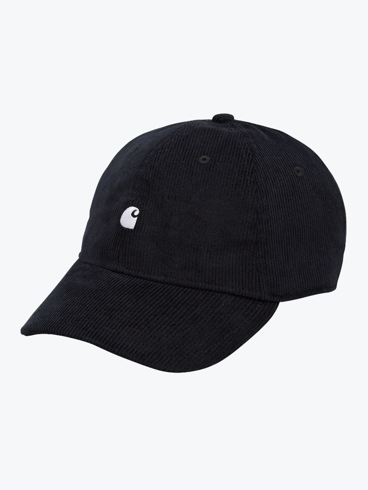 Carhartt WIP – Carhartt WIP - Harlem Cap Black / White - Petten - Unisex – Zwart – Petten