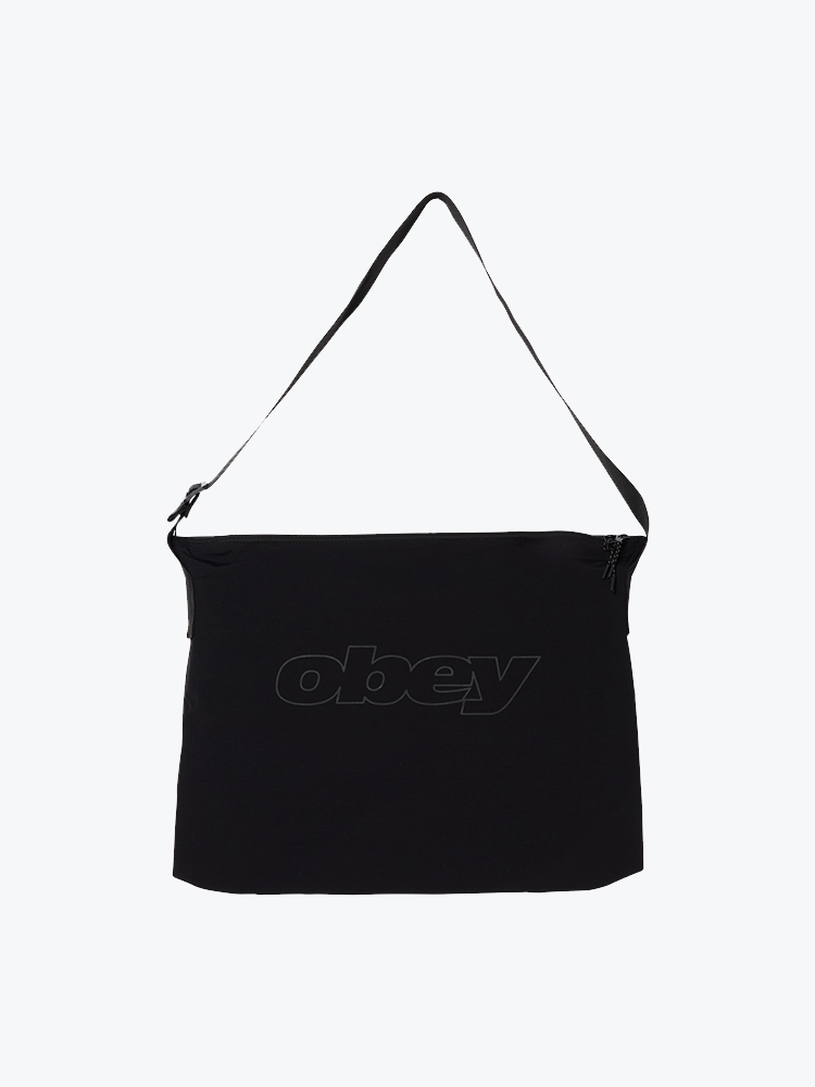 Obey – Obey - Explorer Messenger Bag Black - Tassen - Unisex – Zwart – Tassen