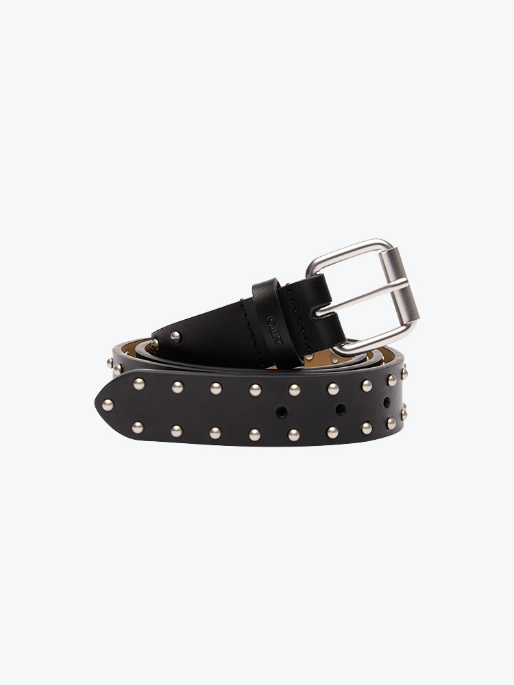 Obey – Obey - Mini Dome Studded Belt Black - Riemen - Unisex – Zwart – Riemen