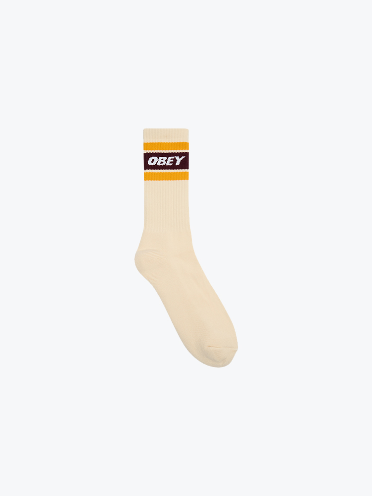 Obey – Obey - Cooper Ii Socks Unbleached / Zinfandel - Sokken - Unisex – Beige – Sokken